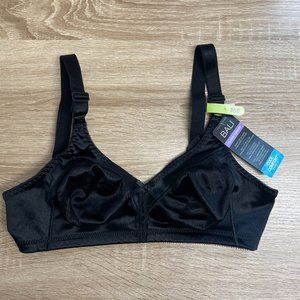 BALI BRA BLACK CLASSIC SUPPORT SIZE 36B U BACK WIRELESS ADJUSTABLE NEW
